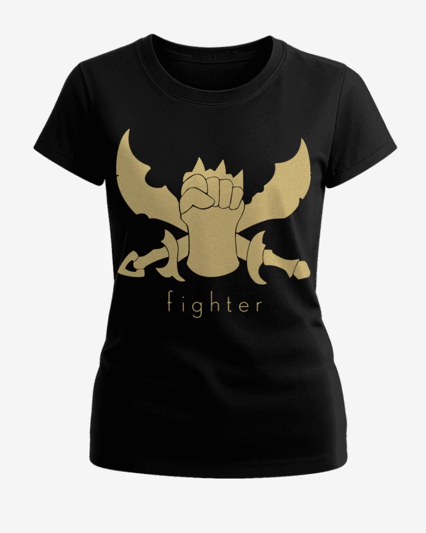 Polera de Mujer Negro de Fighter