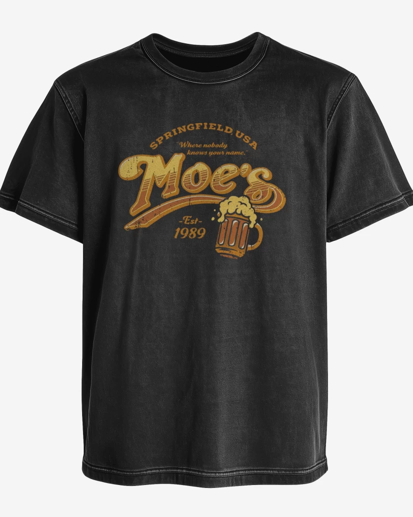 Polera desgastada Negro de Moes