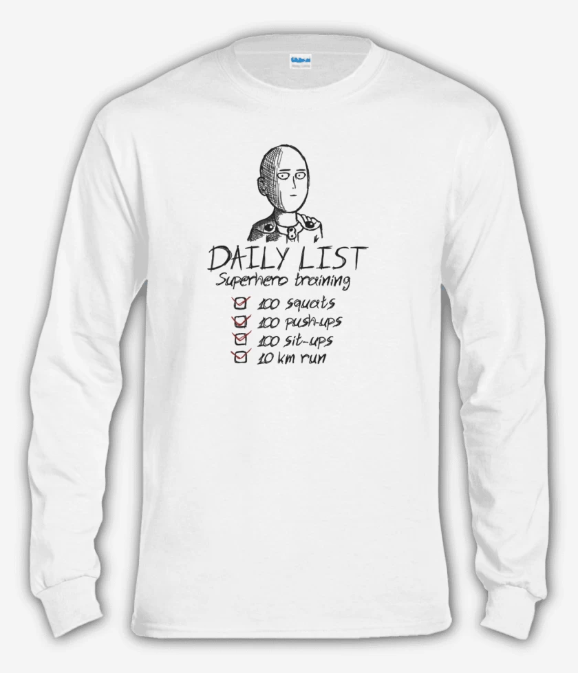 Polera manga larga Blanco de Daily List saitama