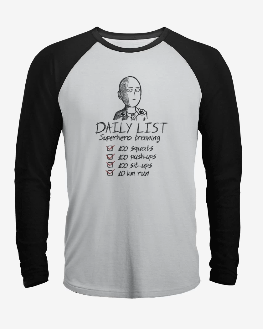 Polera Raglan Blanco / Negro de Daily List saitama