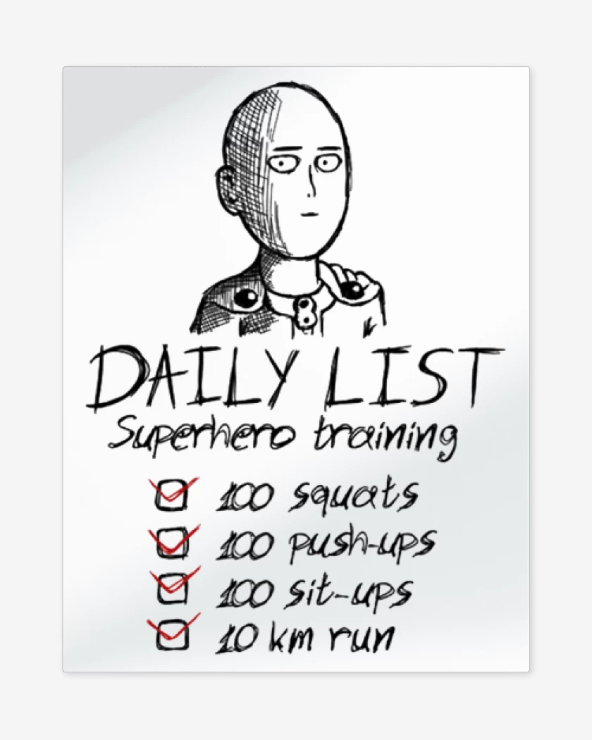 Print metalico Blanco de Daily List saitama