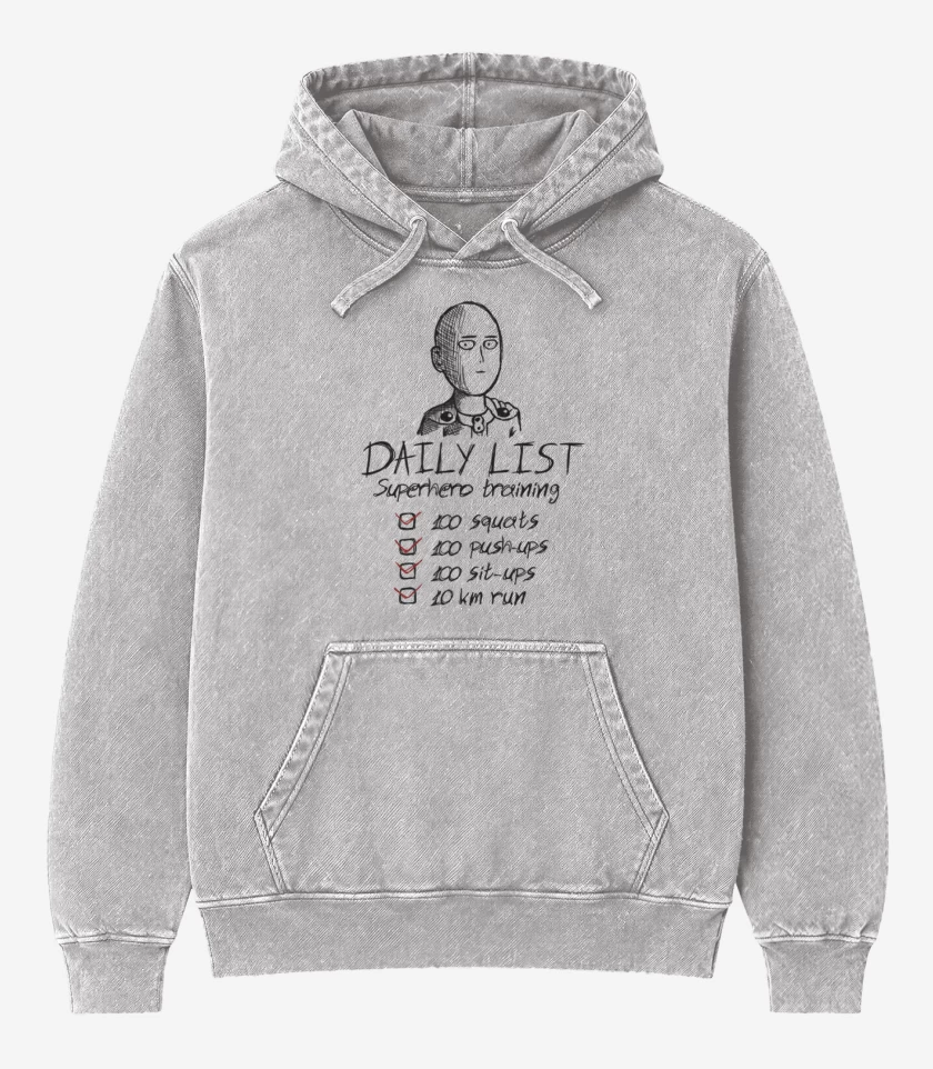 Poleron Canguro Acid Wash Gris Melange de Daily List saitama