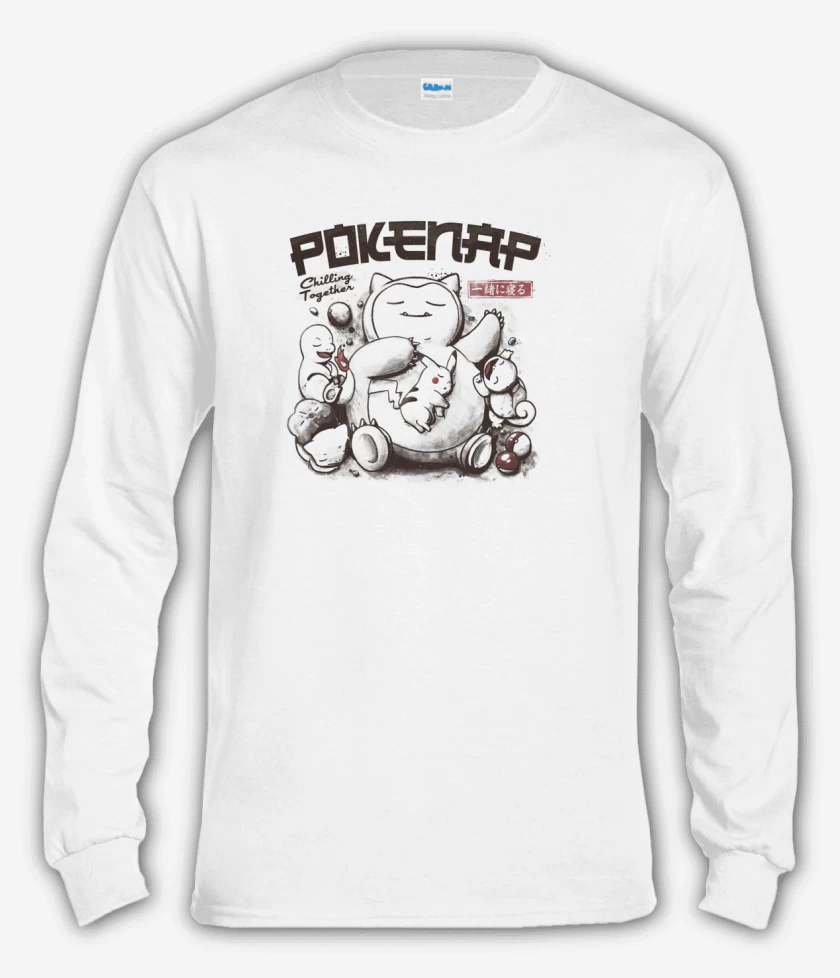 Polera manga larga Blanco de Pokenap