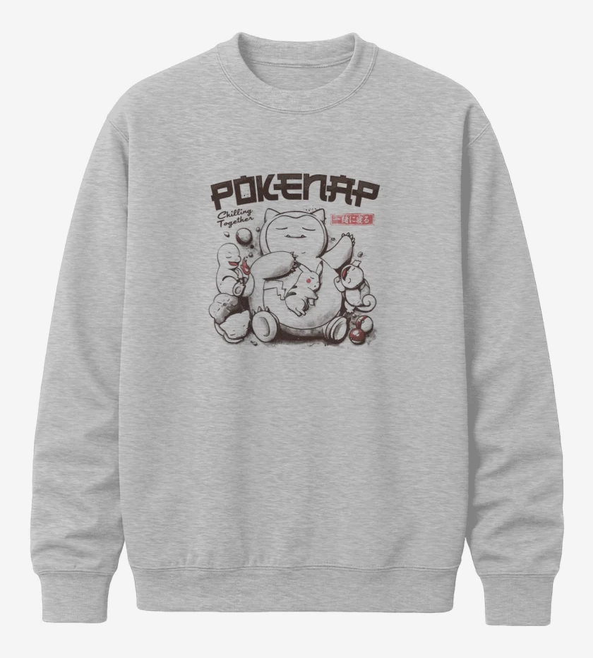 Poleron polo Gris Melange de Pokenap