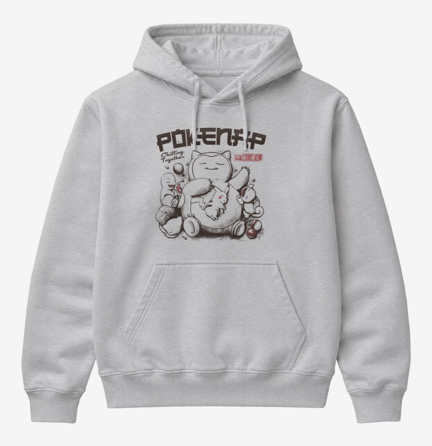 Poleron Canguro básico Gris Melange de Pokenap