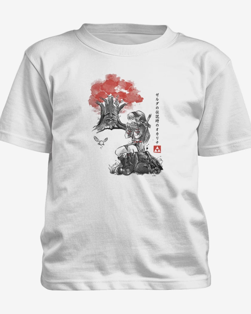 Polera de niño Blanco de Link blanco y negro