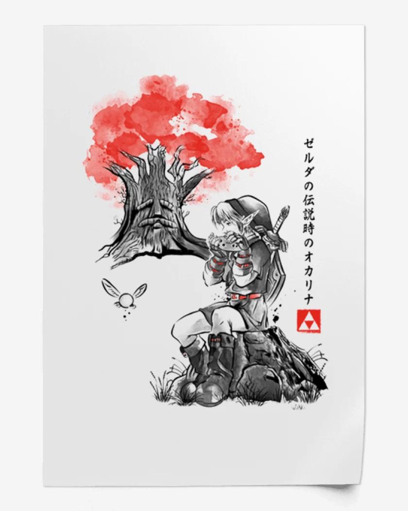 Print Blanco de Link blanco y negro
