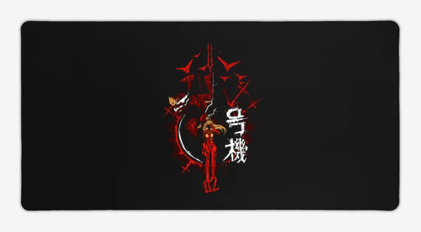 Mouse pad Gamer Negro de Eva Asuka 