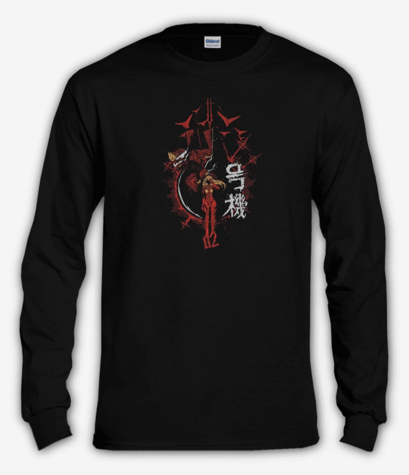 Polera manga larga Negro de Eva Asuka 