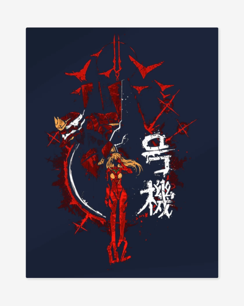 Print metalico Azul Marino de Eva Asuka 