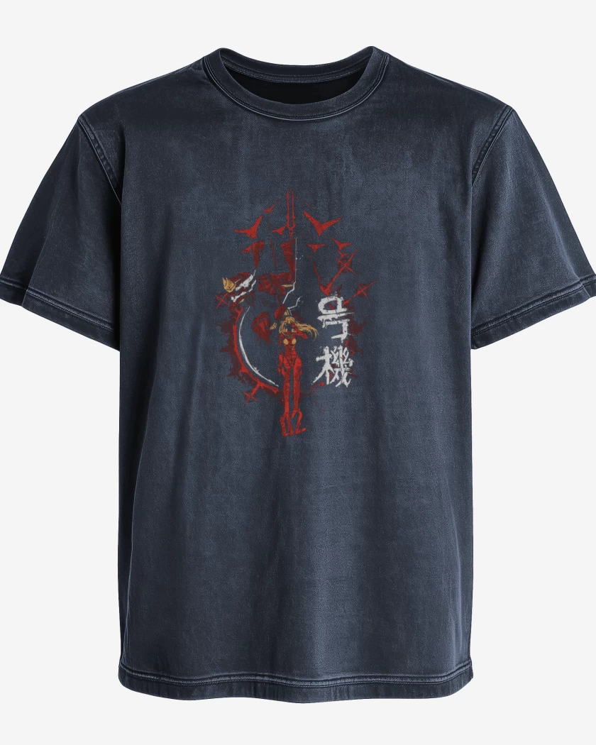 Polera desgastada Azul Marino de Eva Asuka 