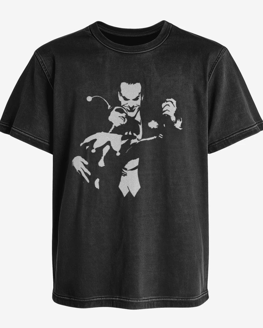 Polera desgastada Negro de Mad love