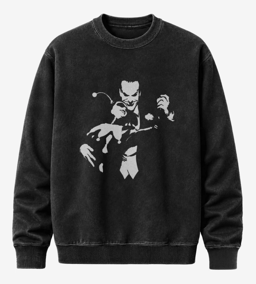 Poleron Polo Acid Wash Negro de Mad love