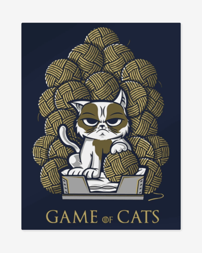 Print metalico Game of cats