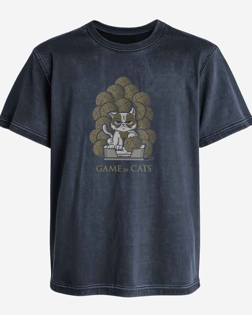 Polera desgastada Game of cats