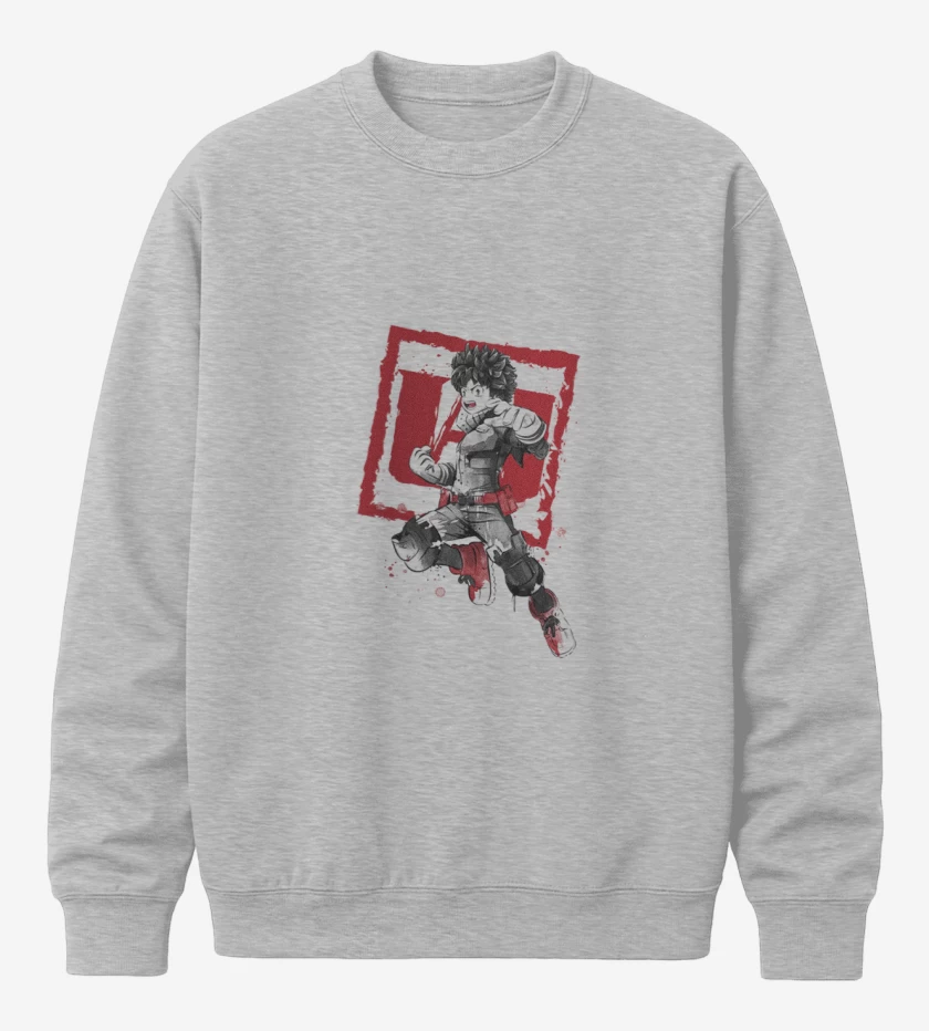 Poleron polo My Hero Academia blanco y negro