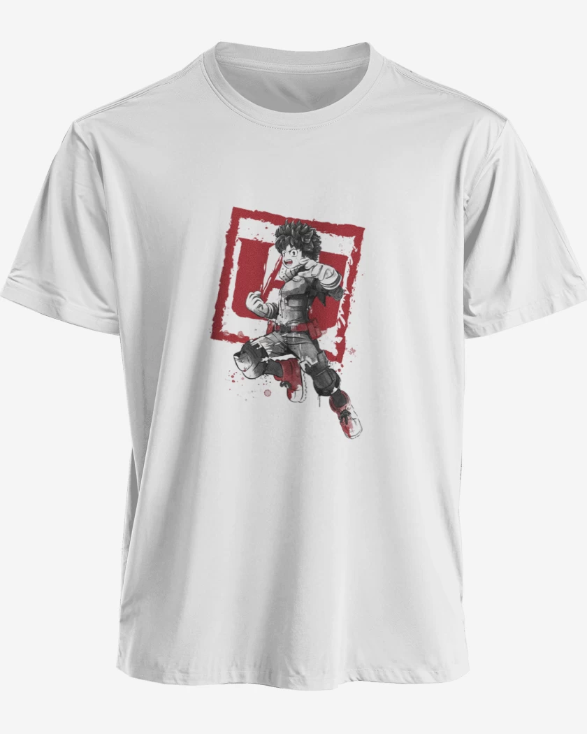 Polera premium My Hero Academia blanco y negro