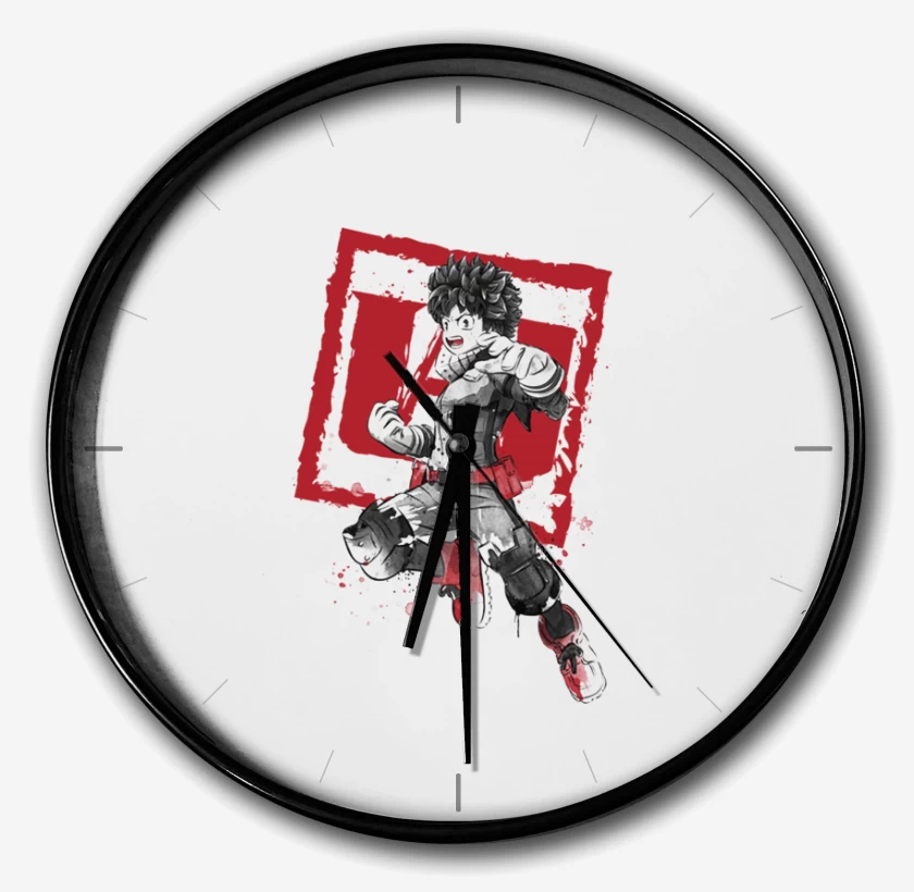 Reloj My Hero Academia blanco y negro