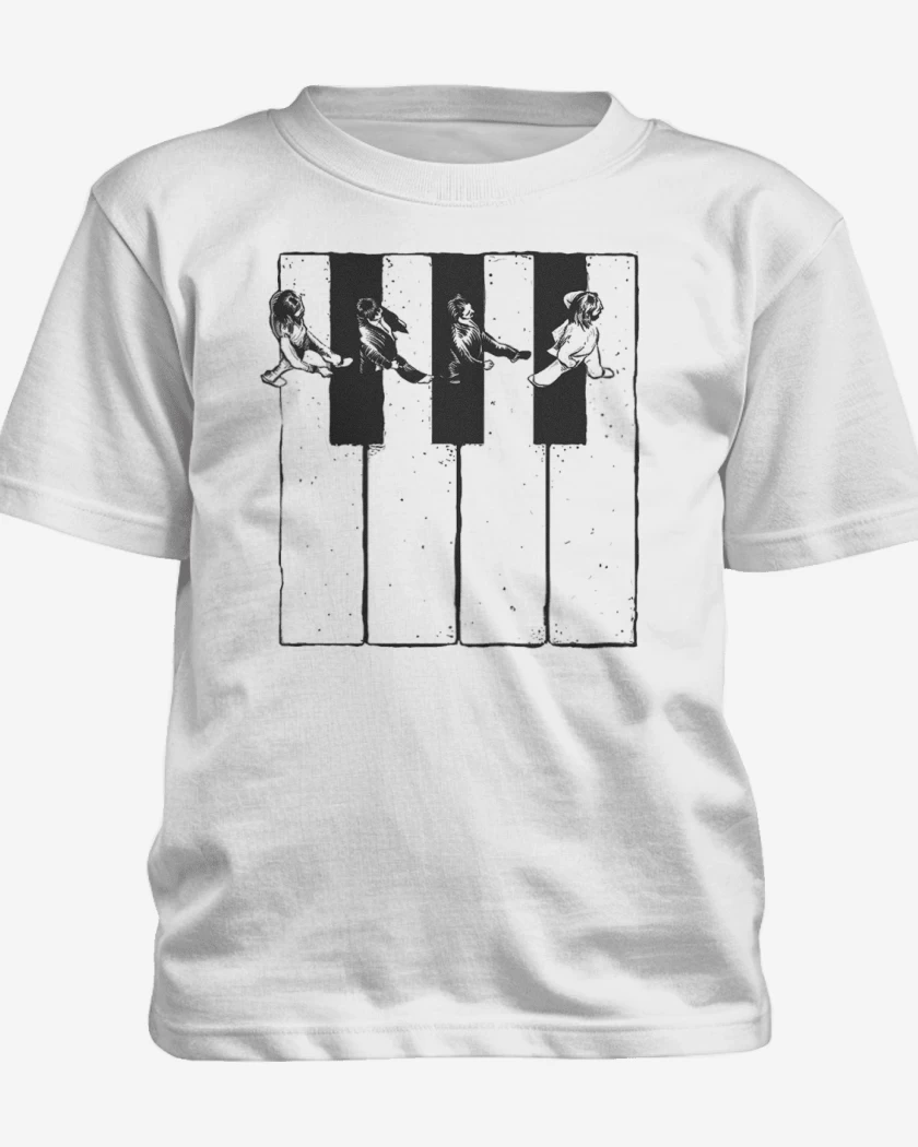Polera de niño Blanco de Beatles Teclas
