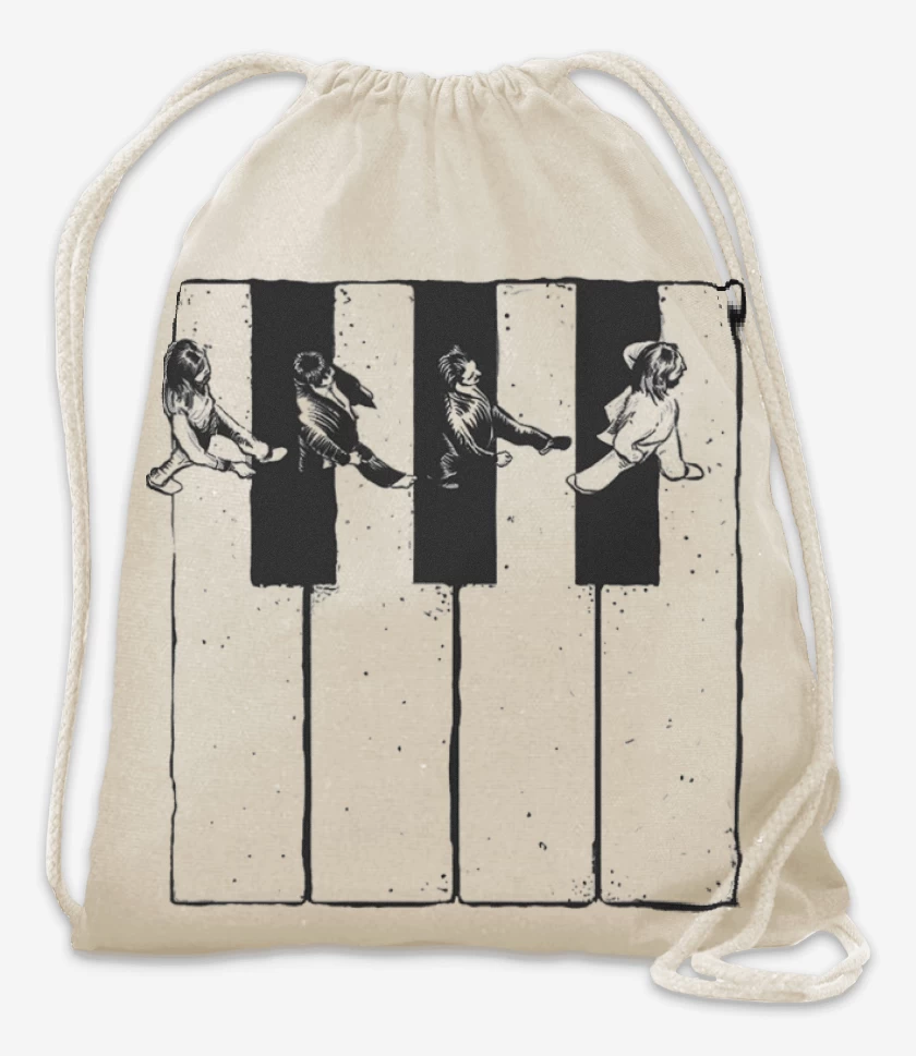 Mochila Blanco de Beatles Teclas