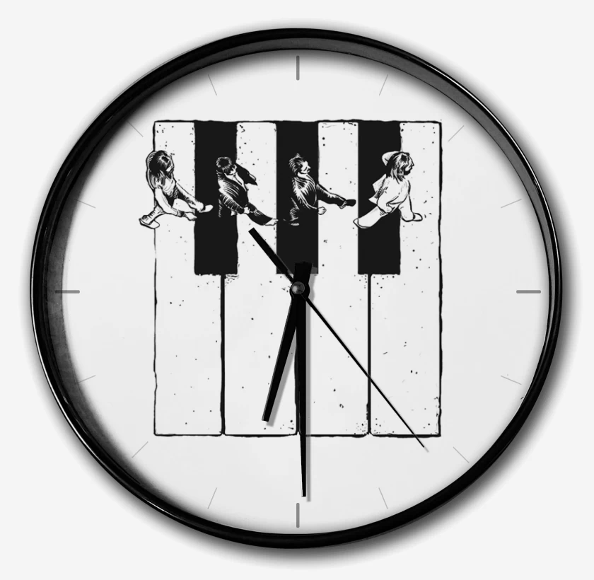 Reloj Blanco de Beatles Teclas