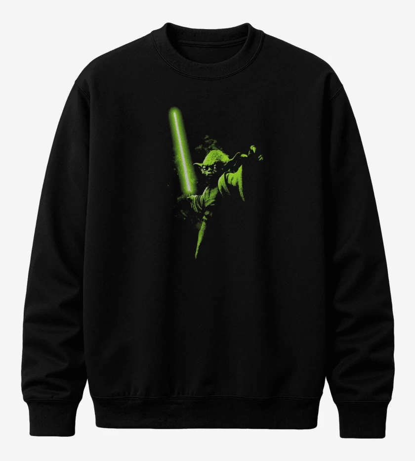 Poleron polo Negro de Yoda el pulento