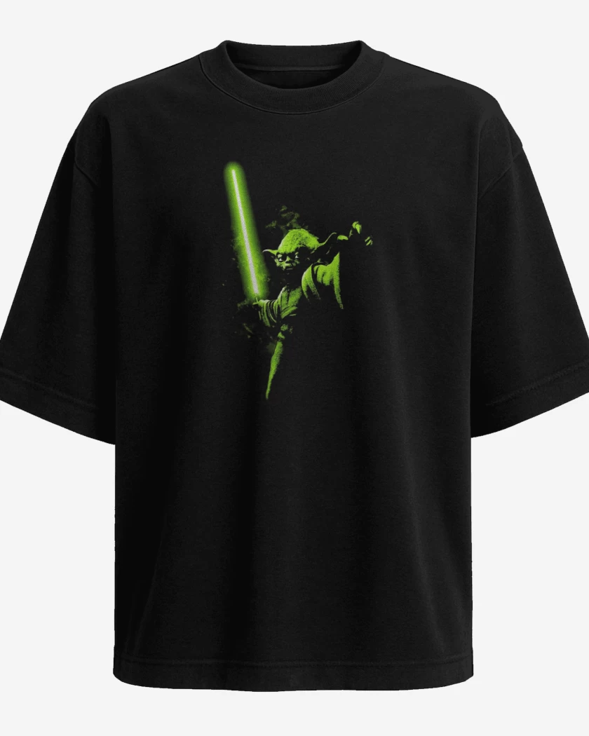 Polera Oversize Negro de Yoda el pulento