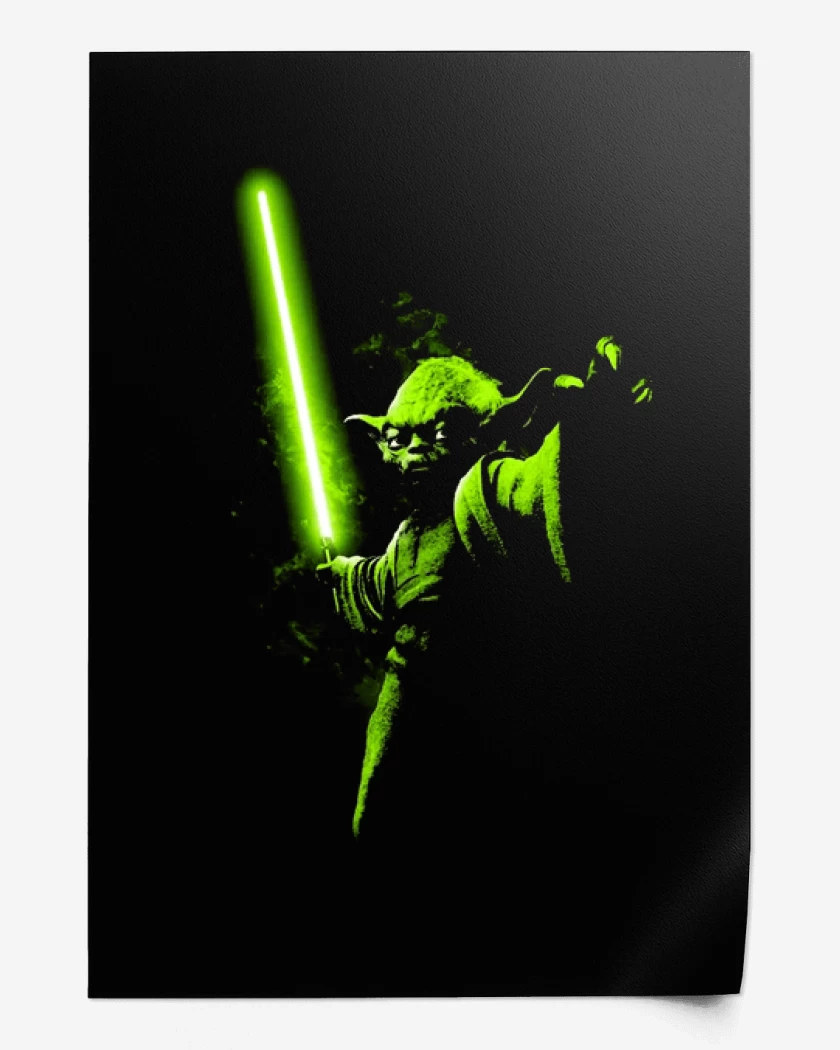Print Negro de Yoda el pulento