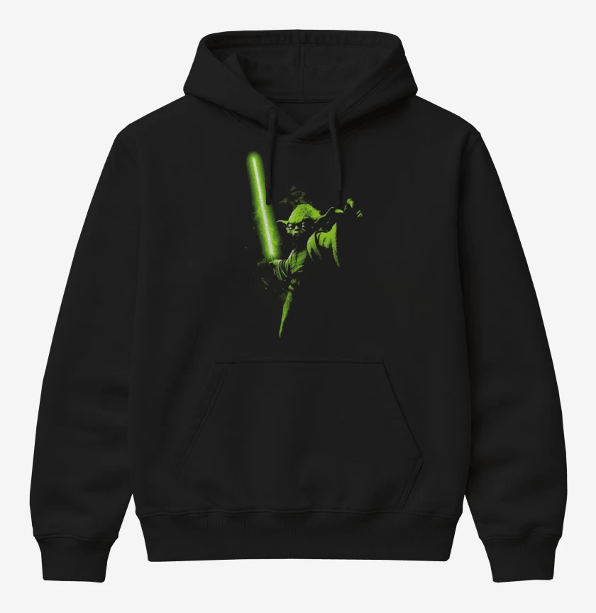 Poleron Canguro básico Negro de Yoda el pulento