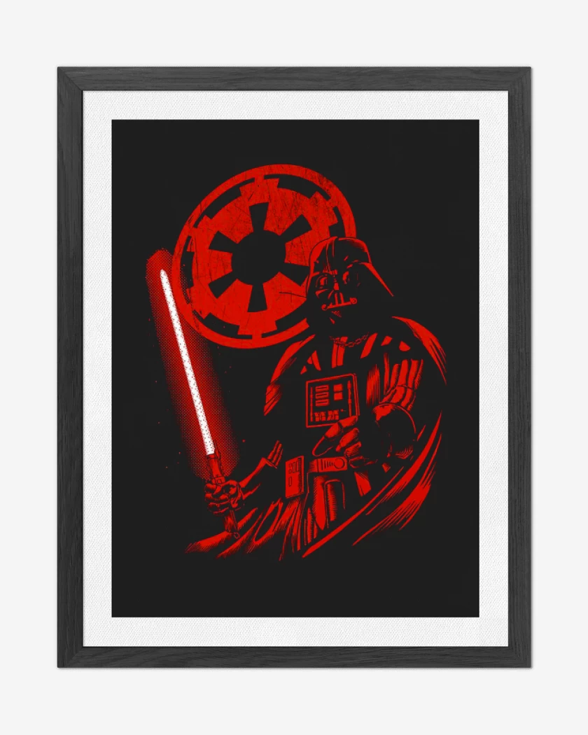 Cuadro decorativo Negro de Darth vader 8