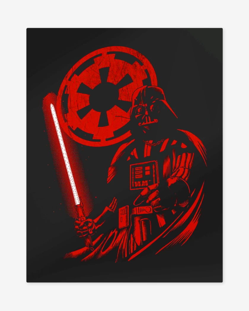 Print metalico Negro de Darth vader 8