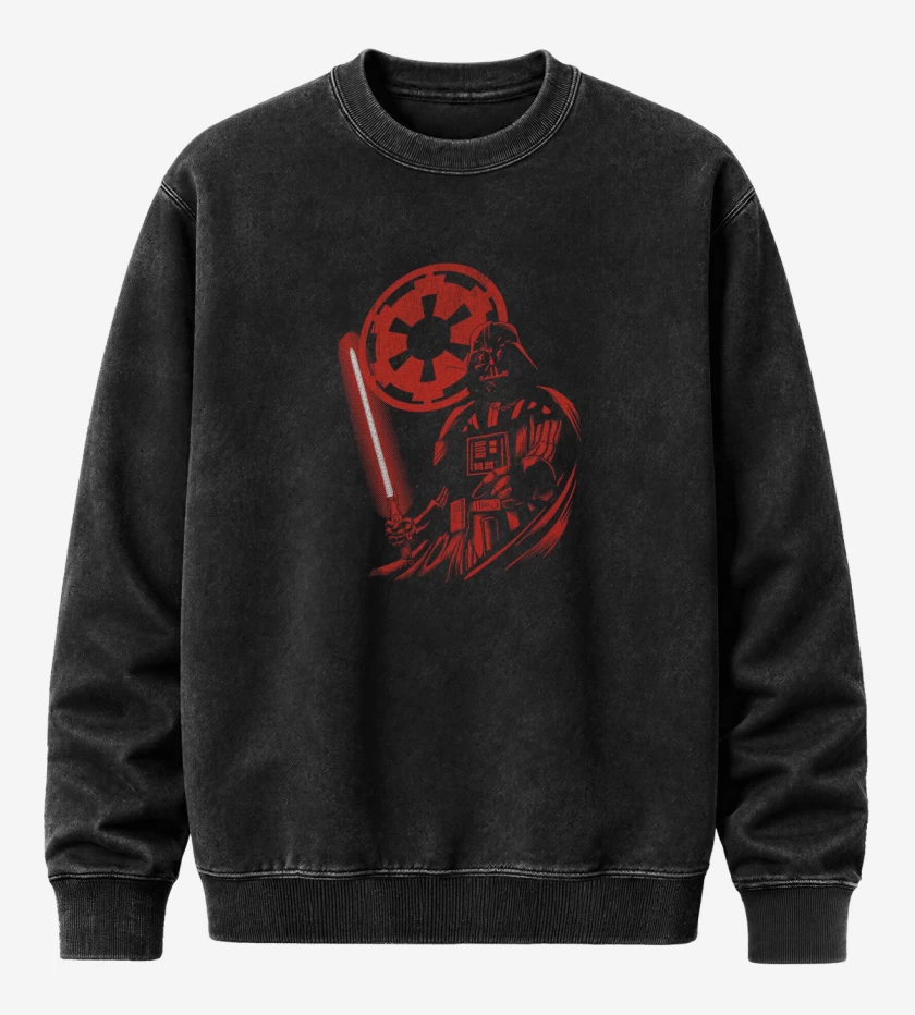 Poleron Polo Acid Wash Negro de Darth vader 8