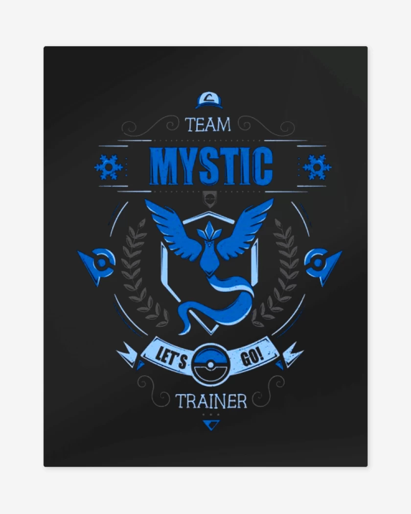 Print metalico Negro de Team mystic