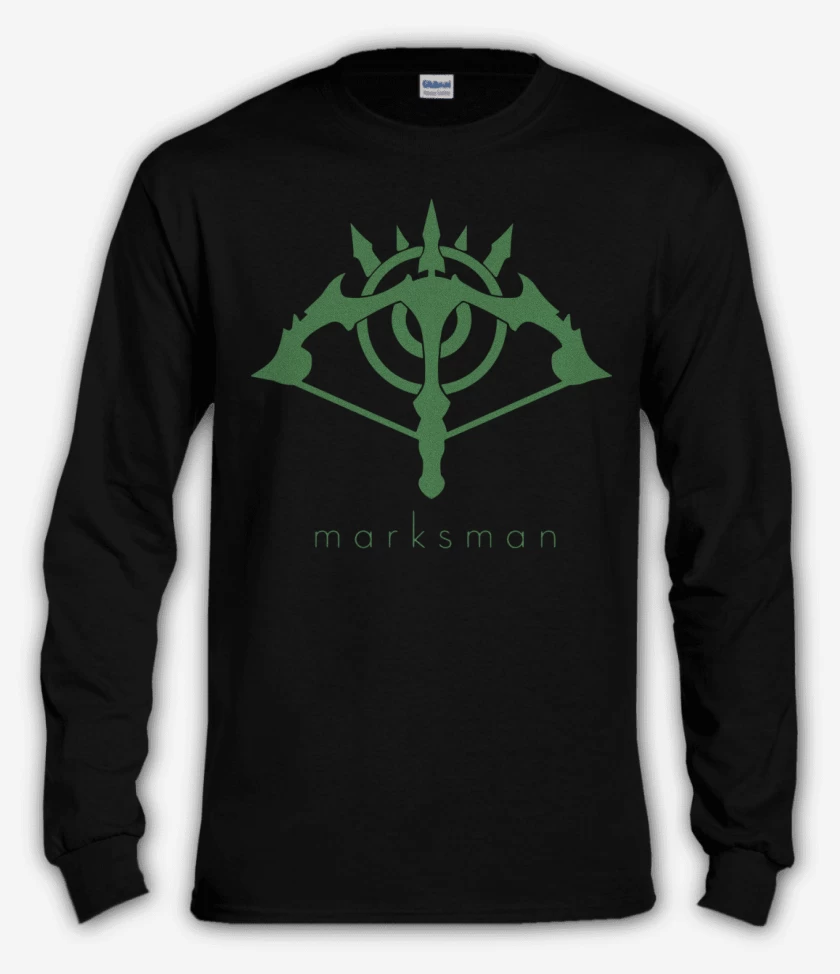 Polera manga larga Negro de Marksman