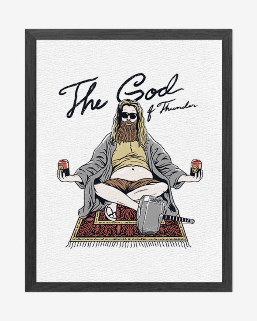 Cuadro decorativo the god of thunder and beer