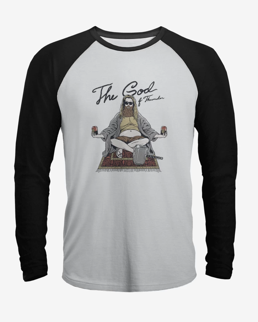 Polera Raglan the god of thunder and beer