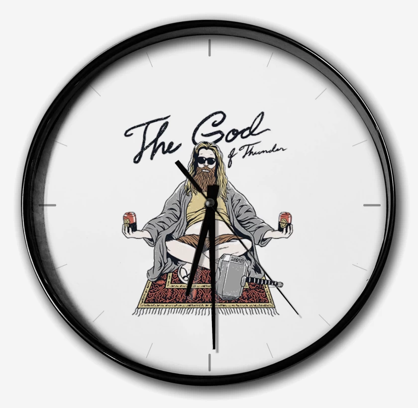Reloj Blanco de the god of thunder and beer