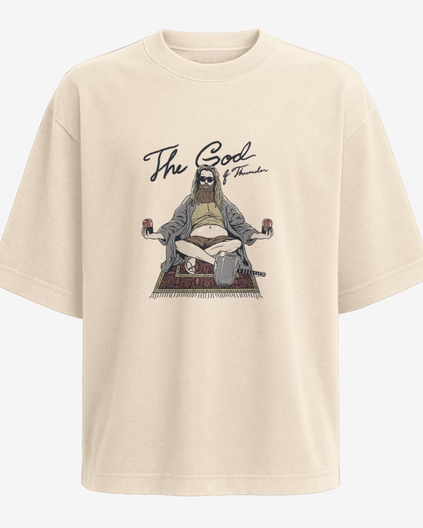 Polera Oversize the god of thunder and beer