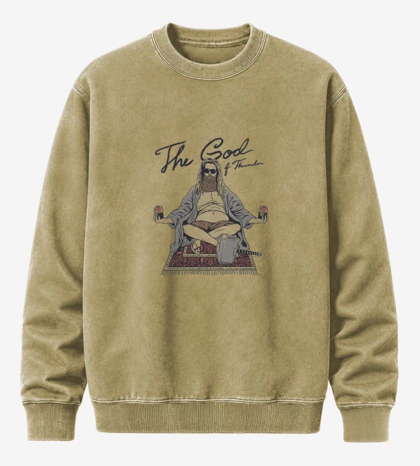 Poleron Polo Acid Wash Beige de the god of thunder and beer
