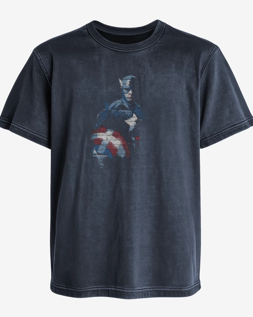 Polera desgastada Azul Marino de Cap rogers