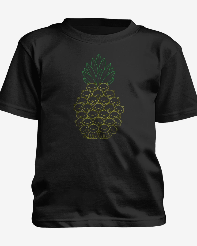 Polera de niño Negro de pinneaple cat
