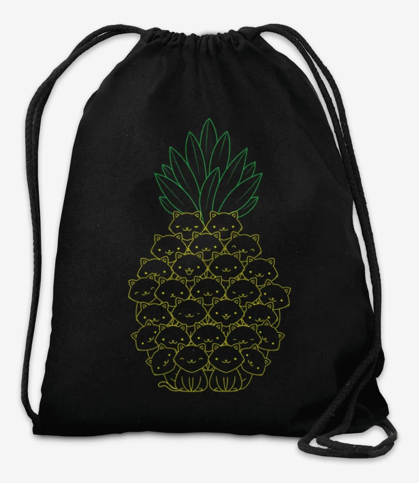 Mochila Negro de pinneaple cat