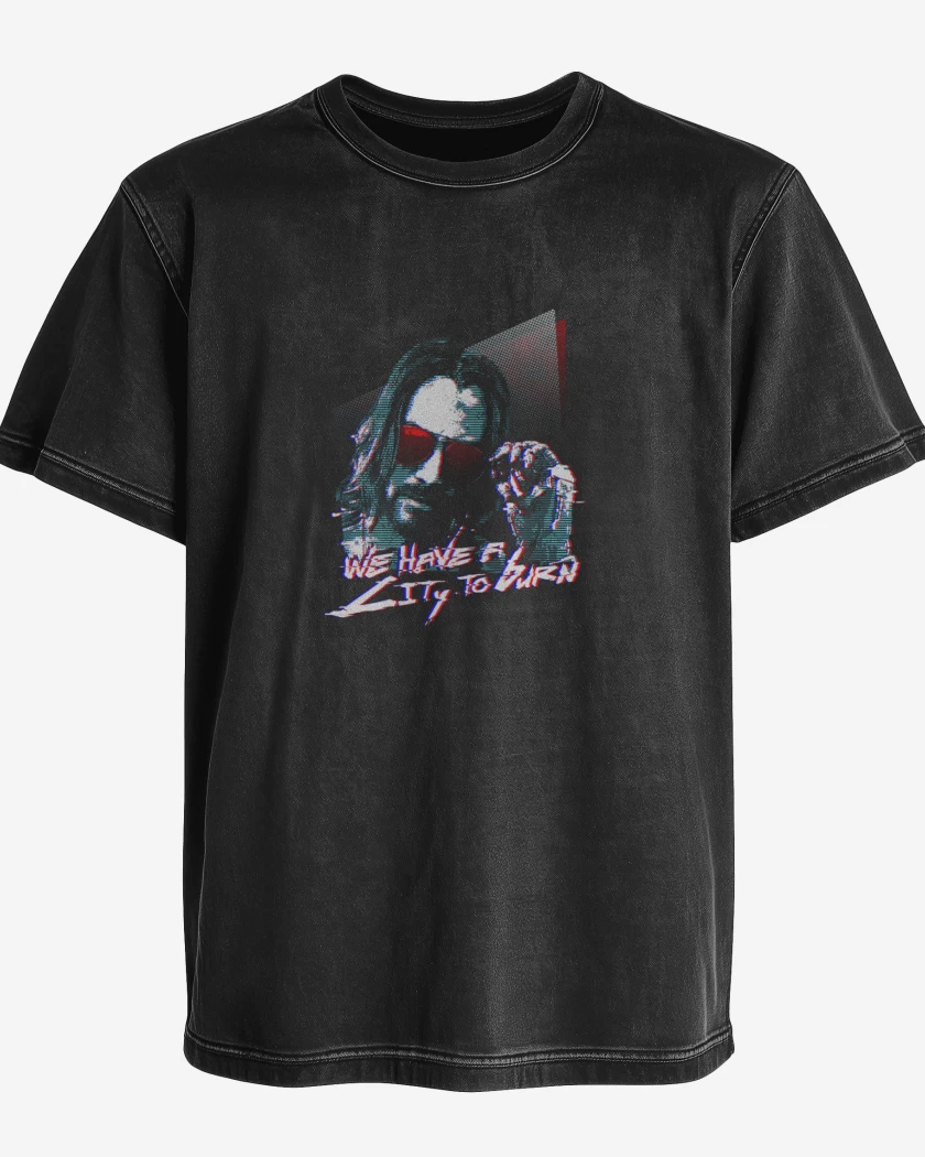 Polera desgastada we have a city to burn 2
