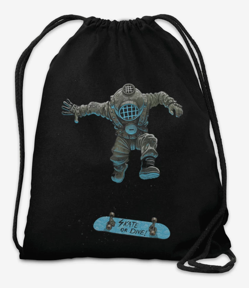 Mochila Negro de Buzo skater 