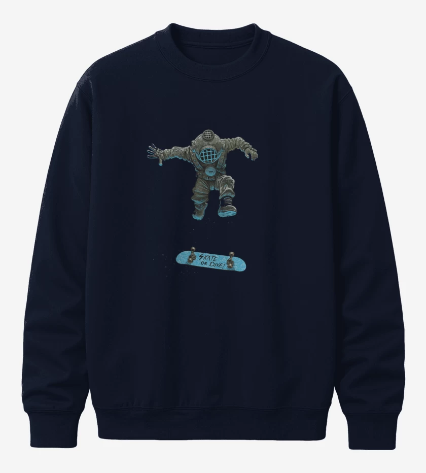Poleron polo Azul Marino de Buzo skater 