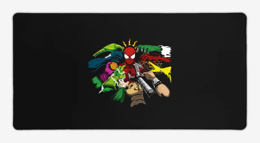 Mouse pad Gamer Negro de spider enemies