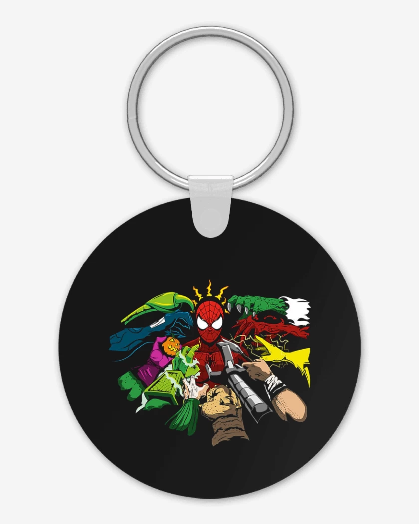 Llavero Negro de spider enemies