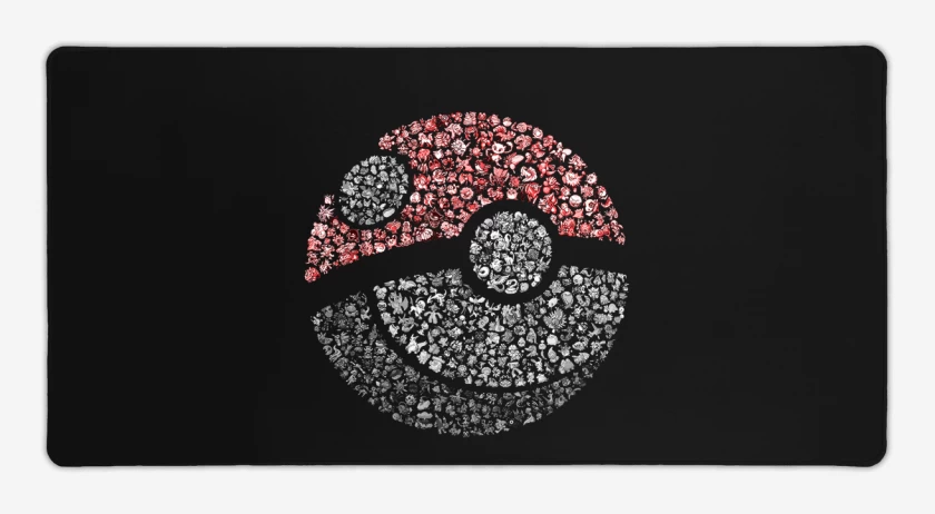Mouse pad Gamer Negro de Pokeball all
