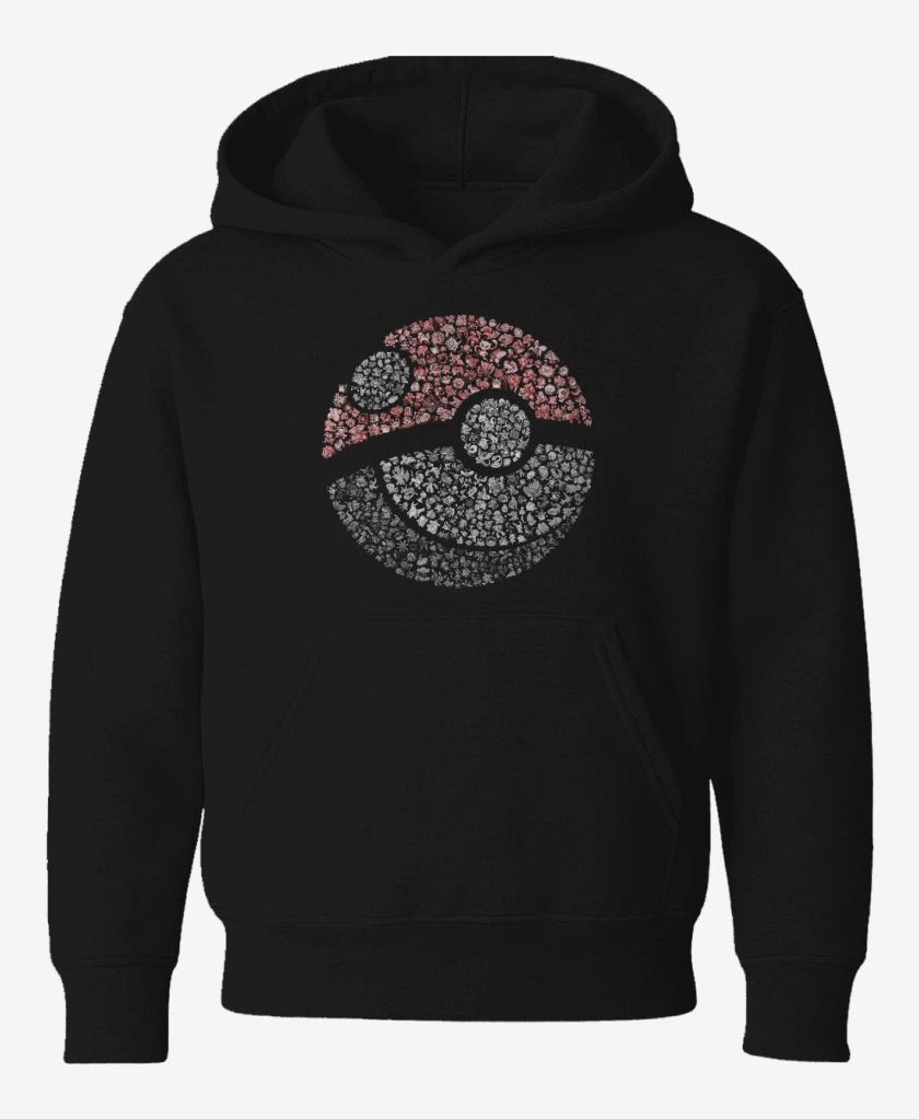 Poleron de niño Negro de Pokeball all