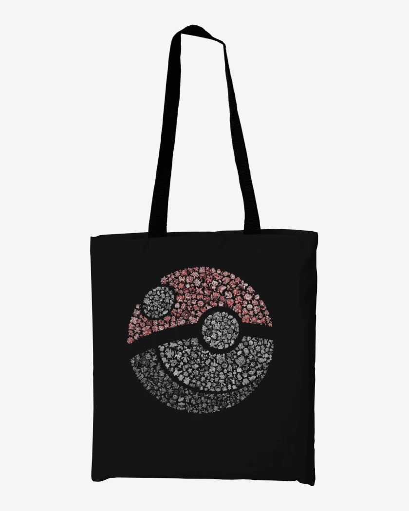 Totebag Negro de Pokeball all